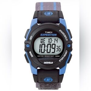 Expedition Digital Chrono Alarm Timer 33mm Watch Digital Watch Blue/Black